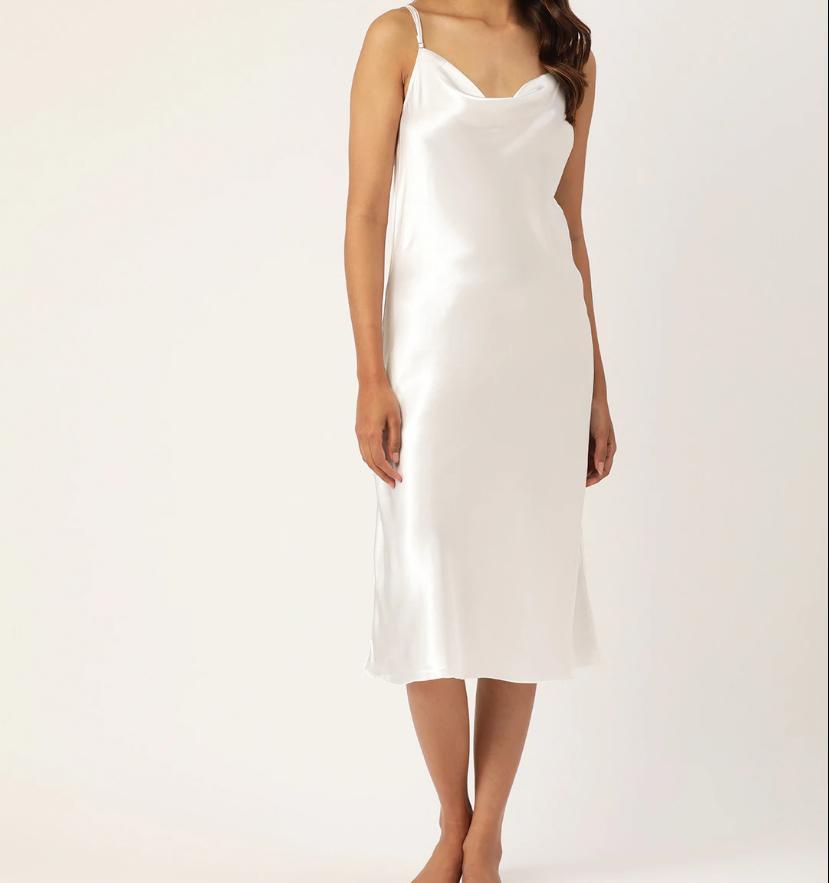 Silk Night Wear - Small To Extra Large | Relaxed Fit, Short Sleeve, Pink, Button Closure, Machine Washable