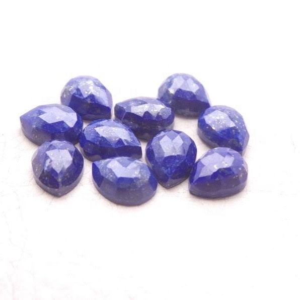 3x5mm Lapis Lazuli Rose Cut Pear Loose Gemstones Grade: Aaa