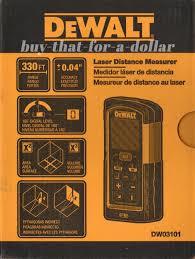 Yellow & Black Dewalt Laser Distance Measurer Dw03101