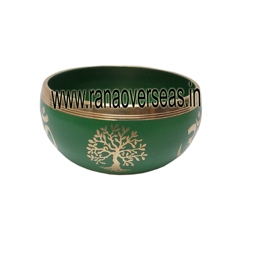 Eco-Friendly Om & Tree Of Life Design Meditation Singing Bowls Sound Bowl For Yoga