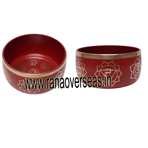 7 Chakra Tibetan Singing Bowl - Eco-Friendly Metal, Polished Finish | Dual Surface Mallet, Hand-Sewn Cushion, Heavenly Tones