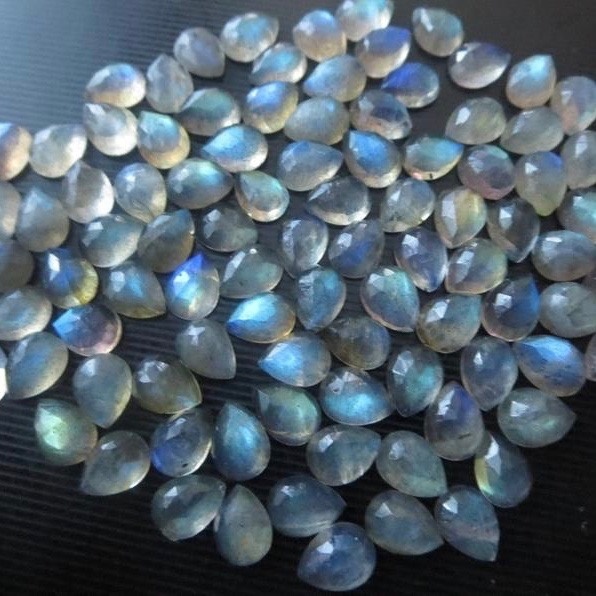 3x5mm Labradorite Rose Cut Pear Loose Gemstones Grade: Aaa