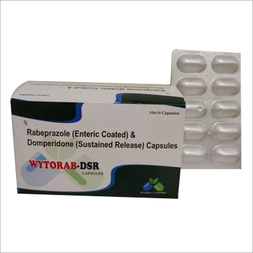 Rabeprazole 20mg - Domperidone 30mg, Enteric Coated and Sustained Release Capsules for Acid Reflux and Peptic Ulcers, 10x10 Pack