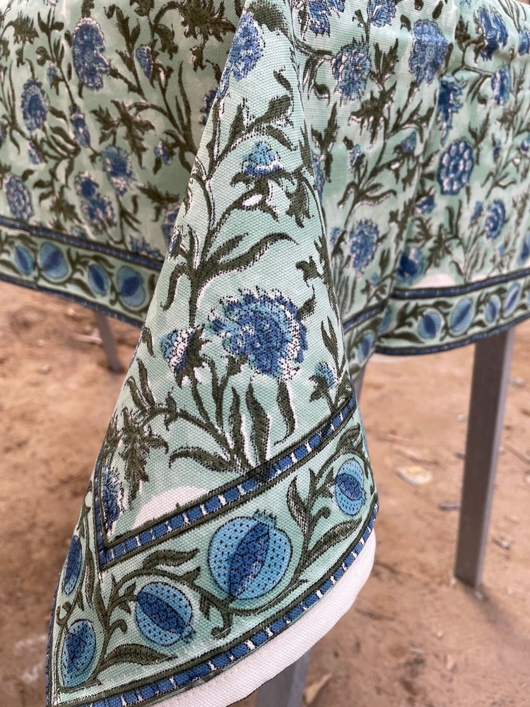 Cotton Hand Block Printed Table Cloth