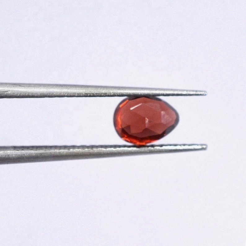 6x9mm Mozambique Red Garnet Rose Cut Pear Loose Gemstones Grade: Aaa
