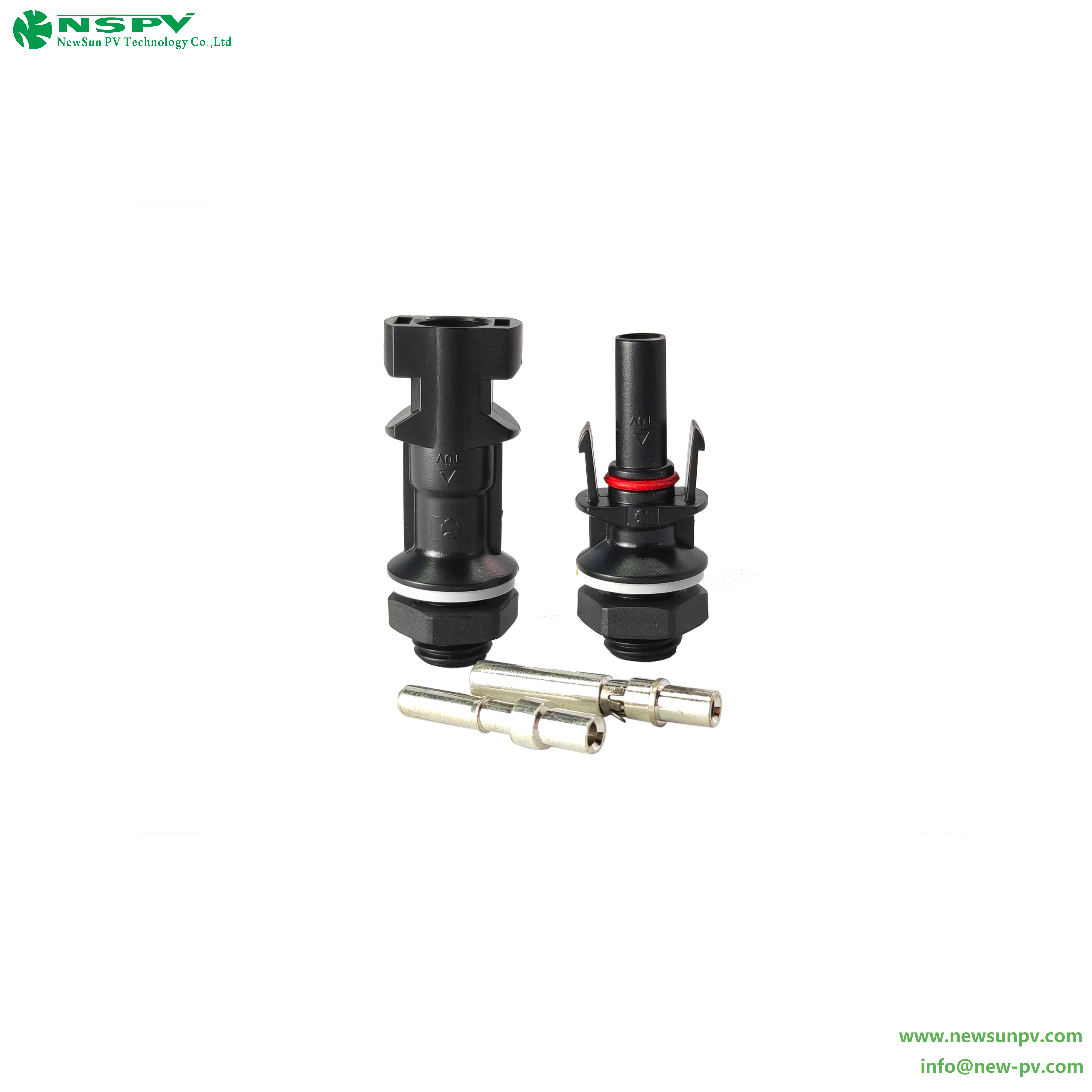 Black 1000vdc Pv4.0 Solar Panel Connector At Good Universality With Mc4