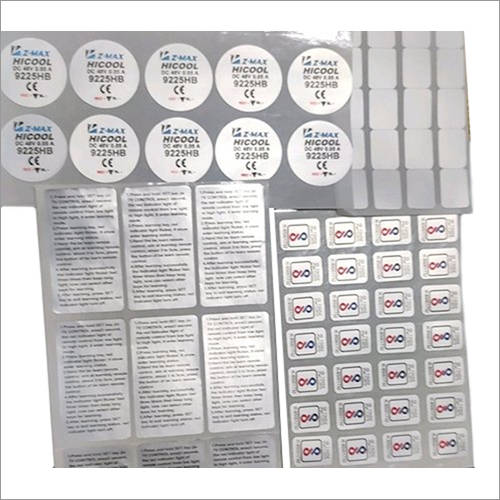 Grey Polyester Sticker - Customized Shape Labels | Durable, Versatile for Indoor/Outdoor Use, Perfect for Inventory, Asset & Warning Tags