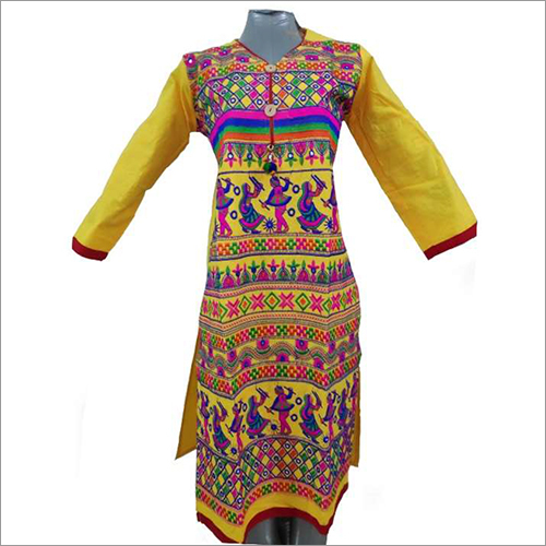 Ladies Designer Kurti - Cotton Blend, Casual Wear for All Seasons | Washable, Ideal for Rainy, Spring, Summer, and Winter Wear