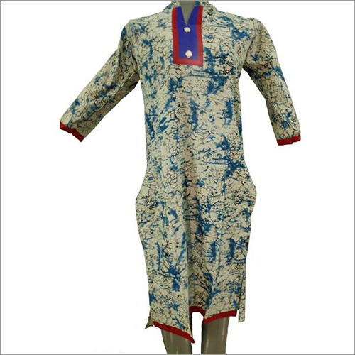 Ladies Printed Kurti - Lightweight Cotton, Casual Wear for All Seasons | Washable Fabric, Perfect for Rainy, Spring, Summer, and Winter