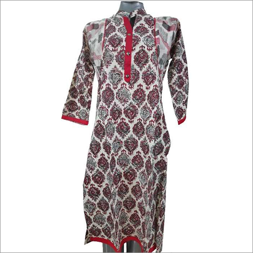 Ladies Modern Kurti - Lightweight Cotton Blend , Casual Wear for Every Season with Washable Ease