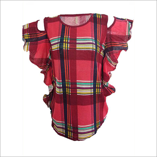 Ladies Check Crop Top - Cotton Blend , All Sizes , Multicolor Checked Pattern for All Seasons, Versatile Ladies Top for Stylish Outfits