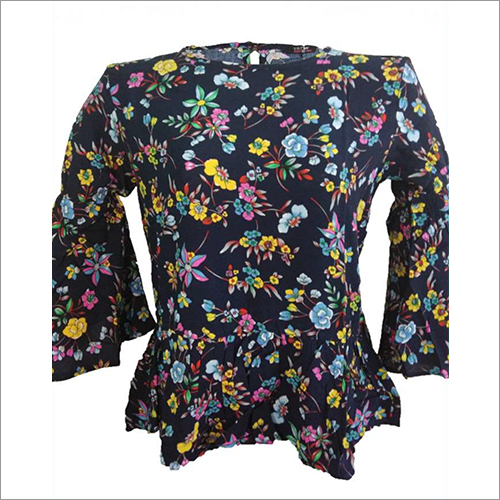 Ladies Printed Fancy Top - Made from Premium Cotton Blend, All Sizes Available | Multicolor, Vibrant Printed Design for All Seasons