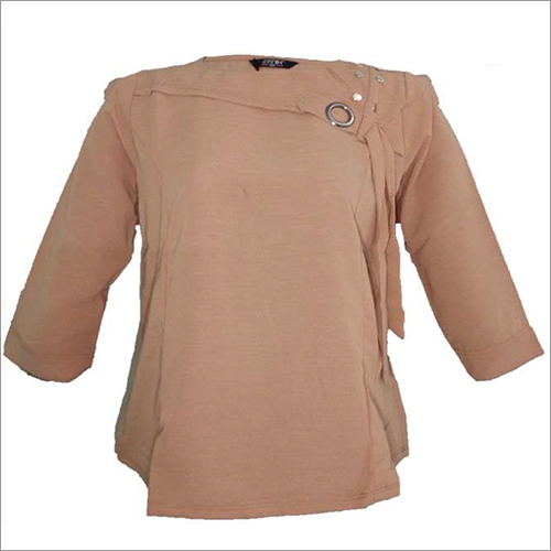 Ladies Fancy Plain Top - Cotton Blend | Plain Pattern, All-Season Wear, Available in All Sizes