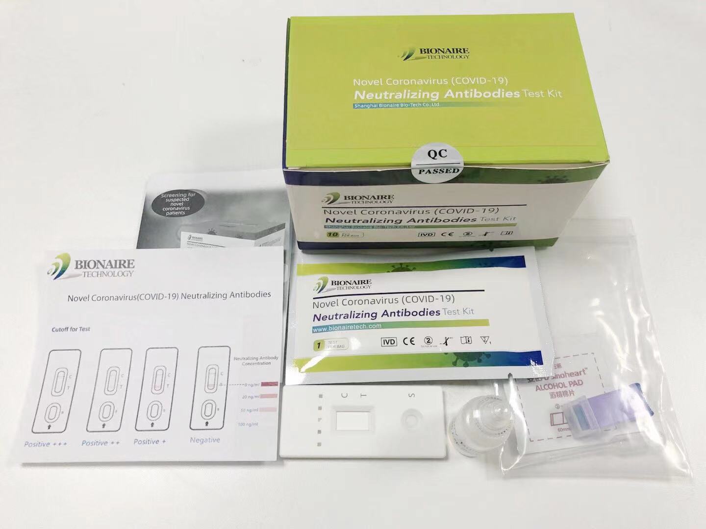 Covid-19 Neutralizing Antibodies Test Kit - Plastic, 125x80x70 Mm, Green/white | Rapid Semi-quantitative In-vitro Diagnostics, Easy To Use, No Equipment Required, Detects Neutralizing Antibodies In Serum, Plasma And Whole Blood