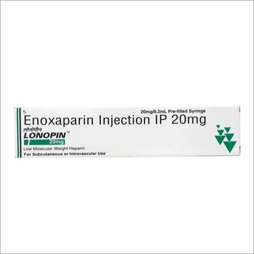 Lonopin Enoxaparin Injection - 20 mg/0.2 ml Pre-Filled Syringe | Reduces Blood Clot Risk, Client Centric Care, Store in Dry Place
