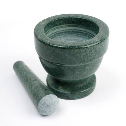 Indian Green Marble Mortaar Pestle