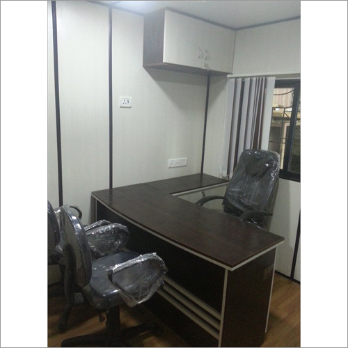 Portable Site Office Cabin - Color: White & Green