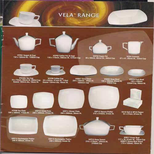 Bone China Crockery - Vela Range