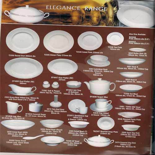 Bone China Crockery - Elegance Range