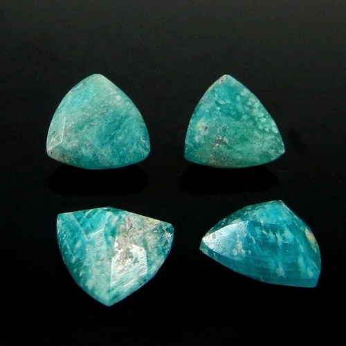 5Mm Amazonite Faceted Trillion Loose Gemstones Grade: Aaa