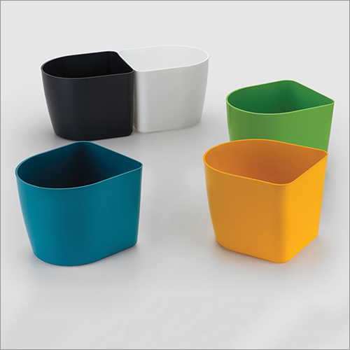 D Type Series Pot - Polypropylene with UV, 8x8x7 Inch | Glossy Finish, Unique D Shape, Water Proof, Weather Resistant, Perfect for Decor