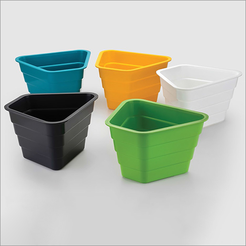 Octa Series Pot - Polypropylene with UV, 13"x11"x8" Inch , Colors: Green, Grey, Sea Green, White, Yellow | Glossy Finish, Ideal for Gardening and Home Décor