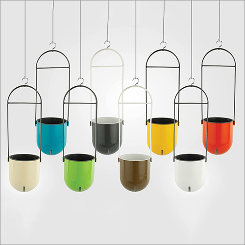 Sphere Series Wall Hanging Pot - Polypropylene with UV, 6.1 Inch, Glossy Finish | Customizable Colors: Black, Green, Grey, Sea Green, White, Yellow, Brown, Ivory, Orange