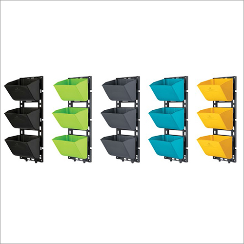 Vertical Gardening System - Pp Plastic Material, 6x18 Inches | Easy Clamping Design, Available In Black, Green, Yellow, Gray