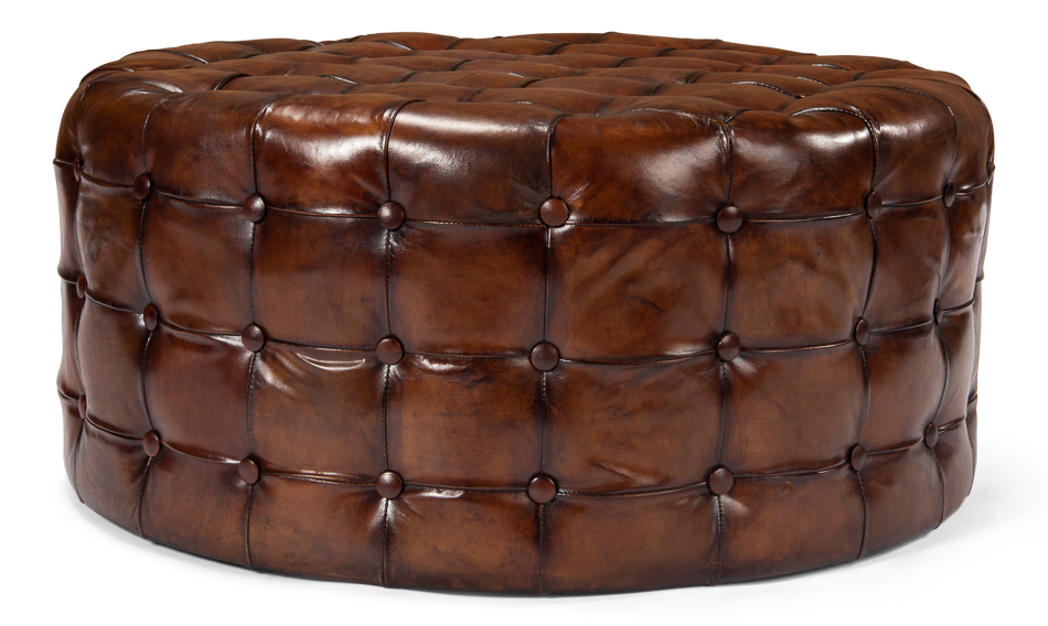 Leather Pouf
