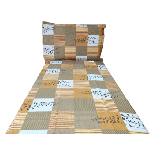 मल्टीकलर 55X90 Abc प्योर कॉटन सिंगल बेडशीट 1 पिलो कवर के साथ प्रिंटेड