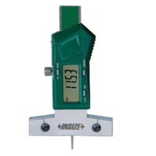 Insize 1145-25A Digital Tyre Depth Gauge - Stainless Steel, 0-25mm Range, White Color | Precise Measurement with 0.01mm Resolution, Automatic Power Off, Data Output Feature