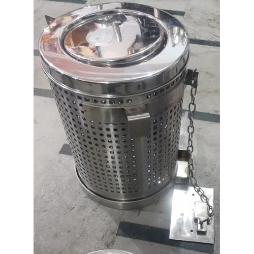 स्टेनलेस स्टील रेलवे डस्टबिन