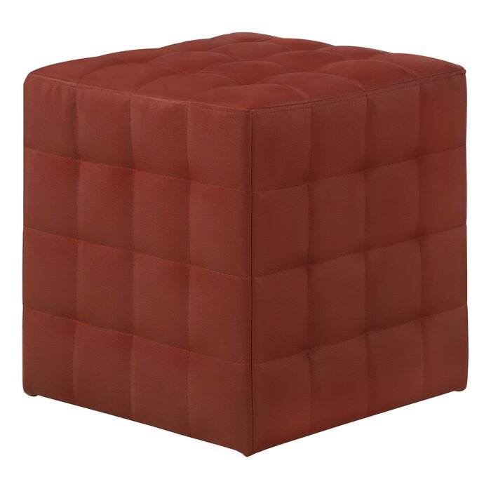 Modern Leather Pouf
