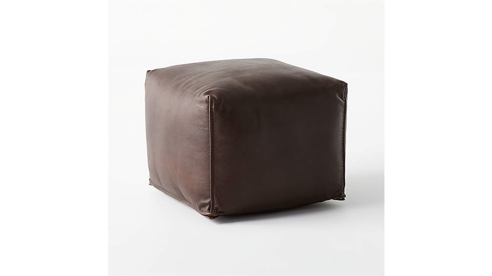 Leather Pouf
