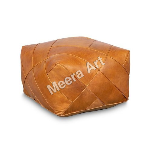 Leather Pouf