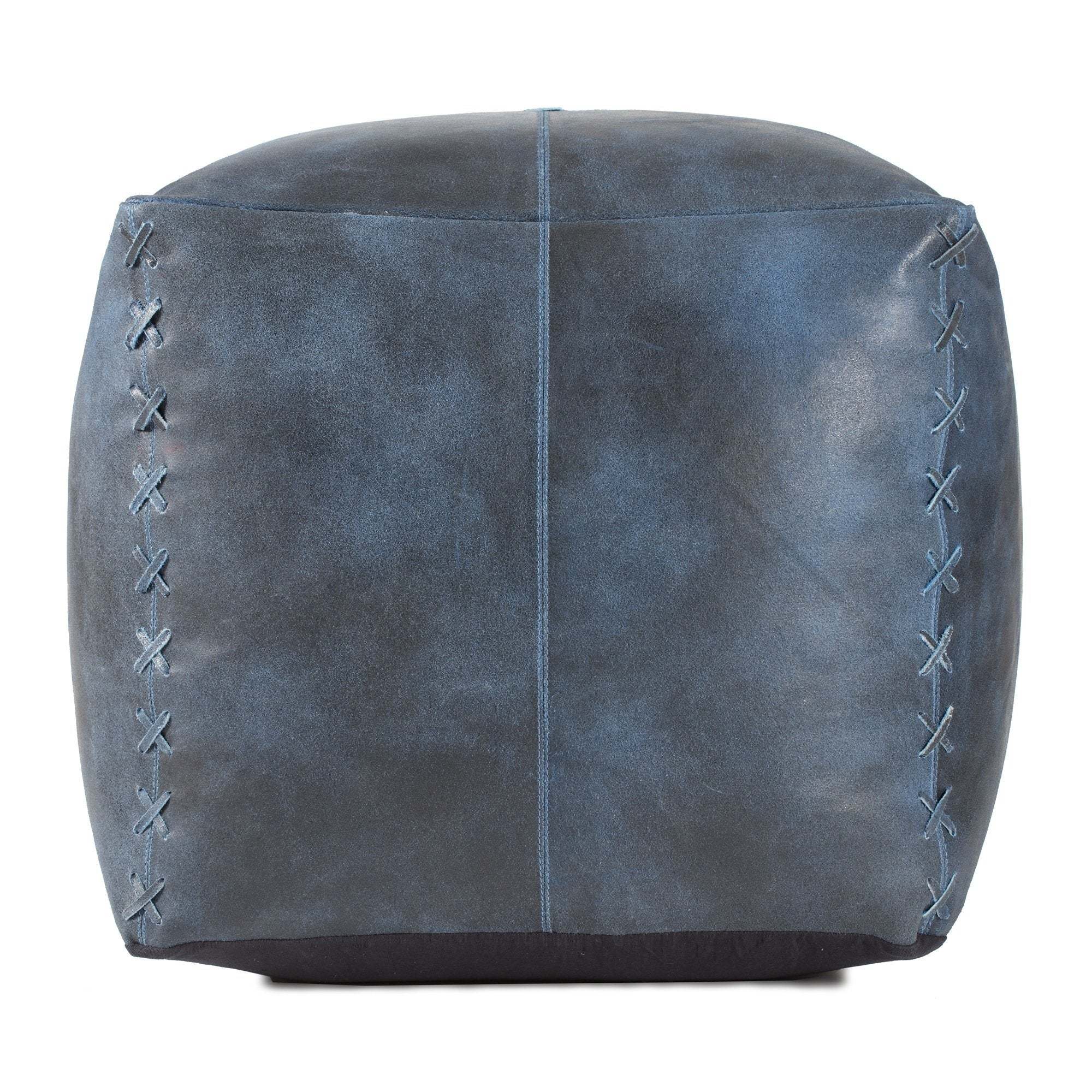 Home Designer Leather Pouf