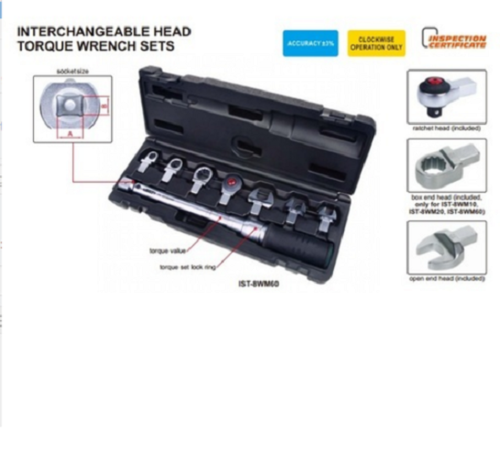 Insize Ist8Wm20 Interchangeable Head Torque Wrench Set Application: Yes
