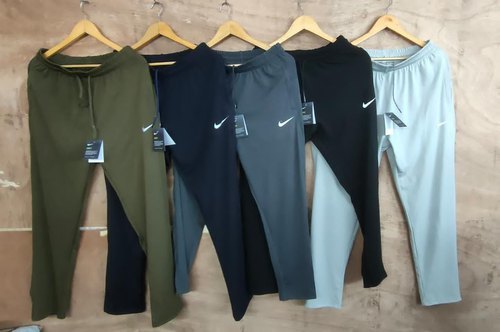 Branded Mens 4-way Lycra Trackpant Lowers Stock Lot - Spandex, Size M, L, Xl, Xxl, Multi Color | Closure: Laces, Pattern: Plain, Technics: Plain Dyed, Printed, Washed