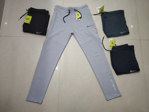 Branded Mens 4-way Lycra Trackpant Lowers Stock Lot - Spandex, Size M, L, Xl, Xxl, Multi Color | Closure: Laces, Pattern: Plain, Technics: Plain Dyed, Printed, Washed