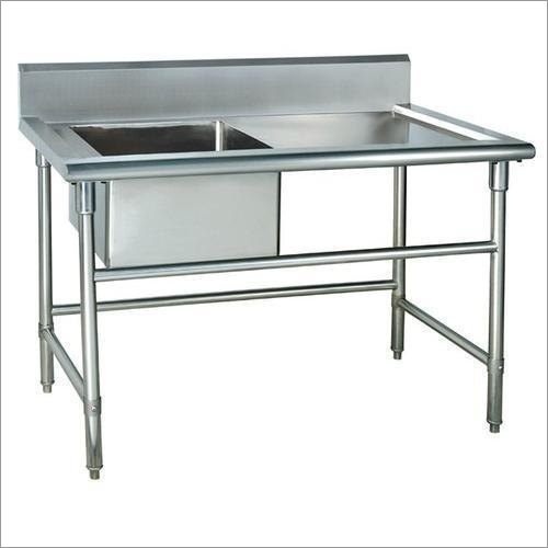 Silver Ss Single Sink Table