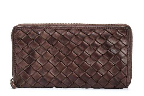 Women's Leather Wallet - 4.5 X 7.5 X 1 Inches, Brown | 12 Pockets, Rfid Blocking, Zipper Closure