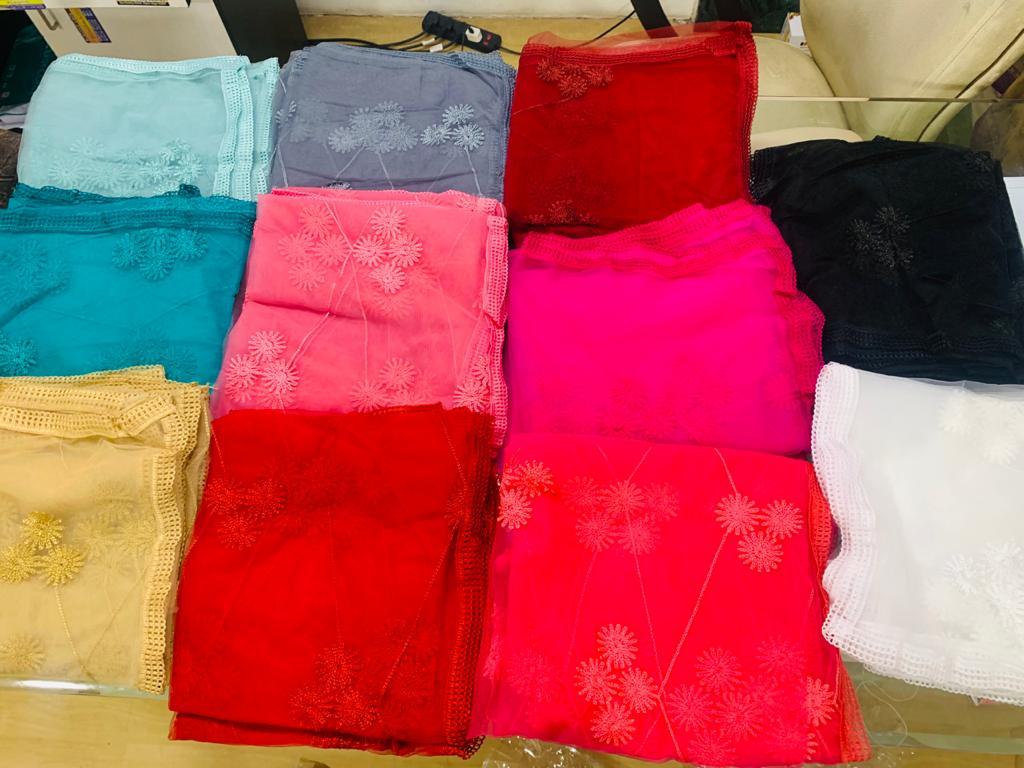Net Embroidered Dupatta