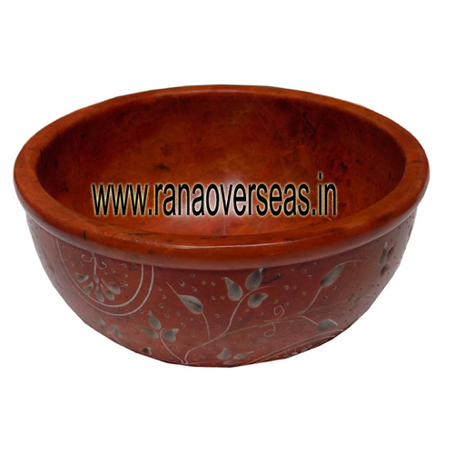 Orange Soapstone Smudge Bowl