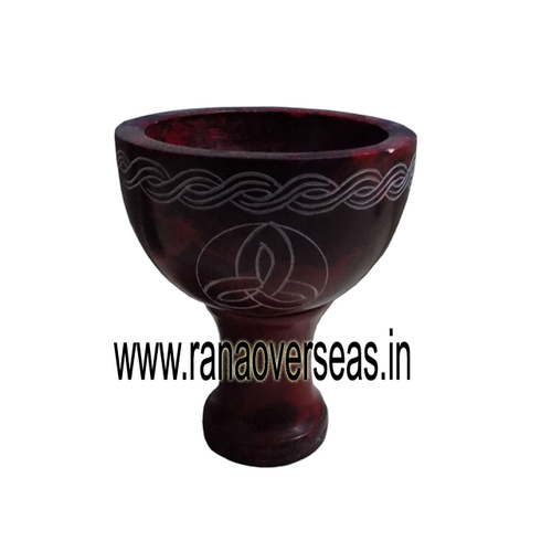 प्राकृतिक सोपस्टोन अगरबत्ती बर्नर बाउल स्मज पॉट