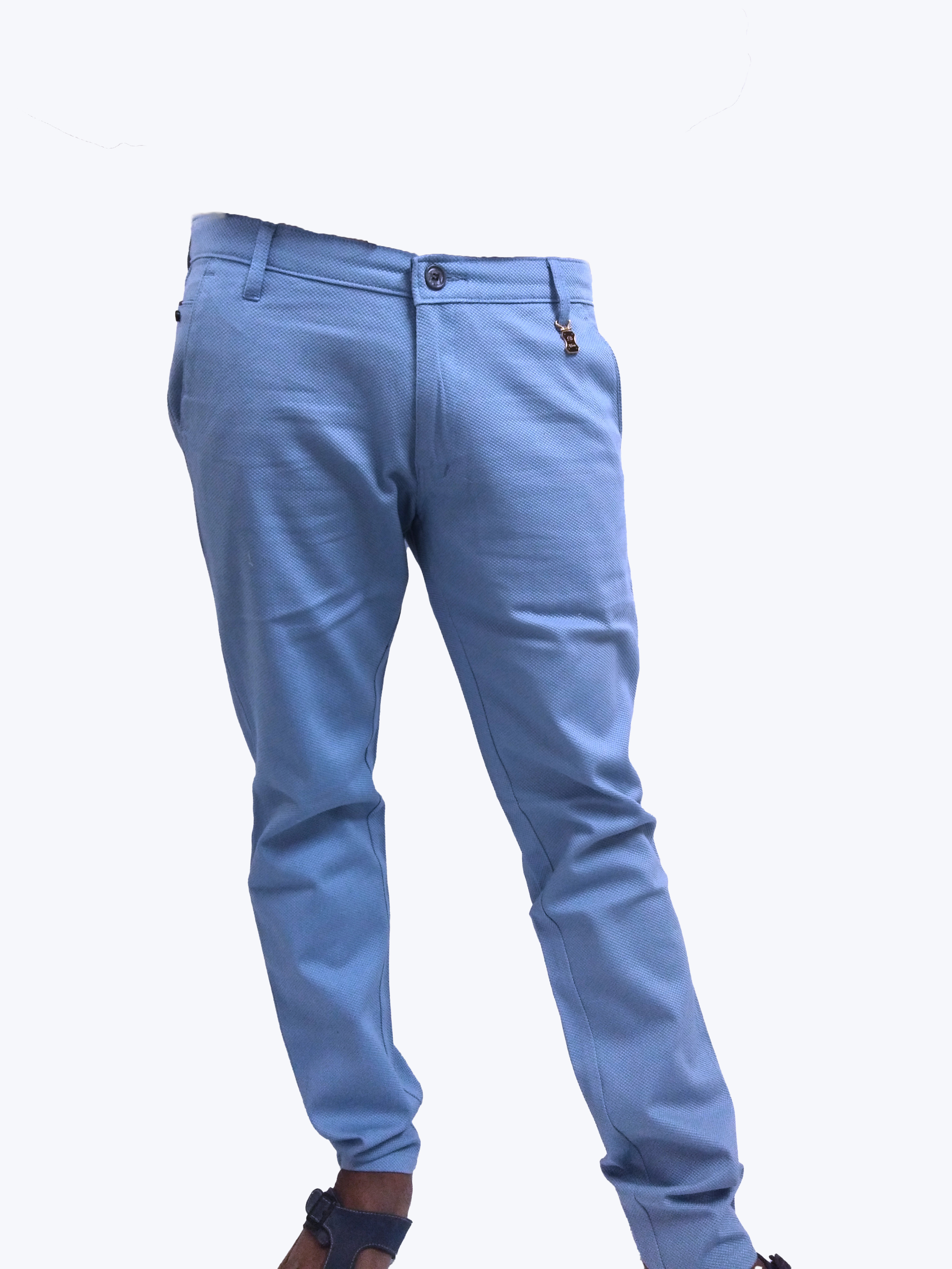 Affair Trousers - Lycra Blend, Slim Fit Regular Length In Beige | Zipper Fly With Four Pockets