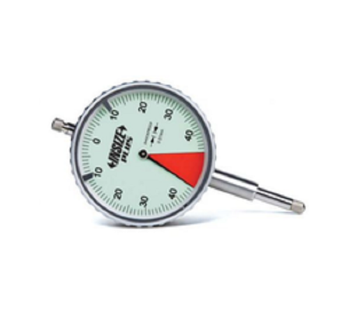 Insize 2887-5 Compact Dial Indicator - Plastic, 44 Mm Size, White Color | 5 Mm Range, 0.01 Mm Graduation, 2-year Warranty, Limit Pointers Optional
