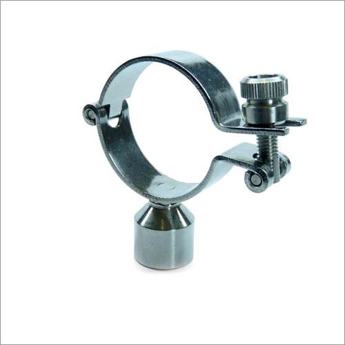 Stainless Steel Pipe Holding Clamp - 1.5 Inch Dimensions, Polished Finish | Screw Installation for 1 Inch Pipe, Ideal for Plumbing and HVAC Applications