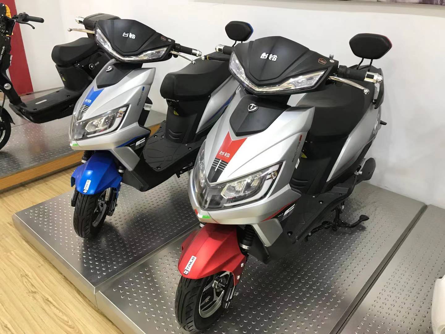 Mehroon & Silver Electric Bike