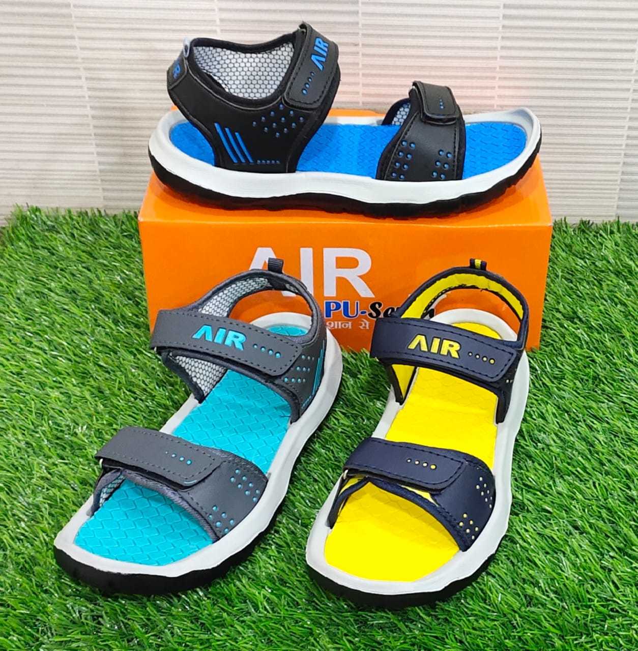 Eva Sandals - Pu Upper, Standard Size | Multi Color Options With Double Color Sole For Boys, Durable Pu Outsole For Comfort