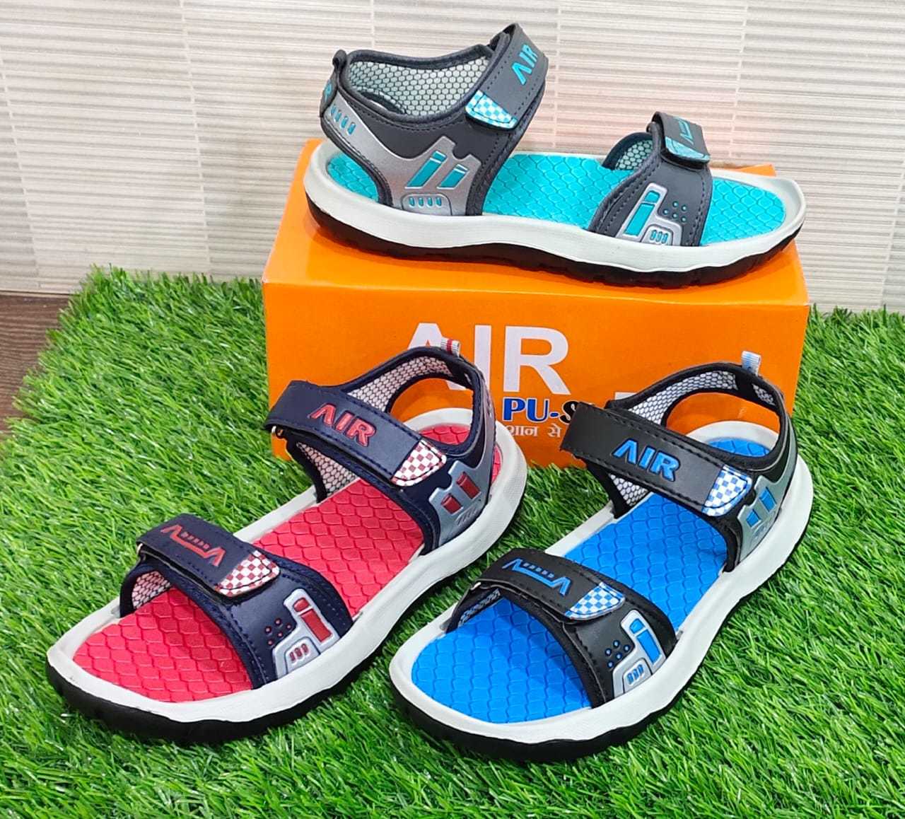 Eva Sandals - Pu Upper, Standard Size | Multi Color Options With Double Color Sole For Boys, Durable Pu Outsole For Comfort